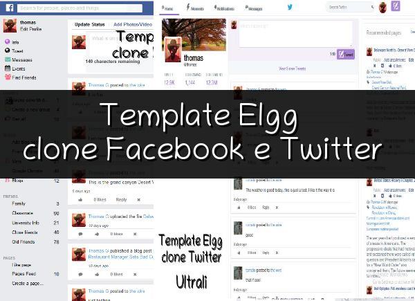 Template Elgg clone Facebook e Twitter