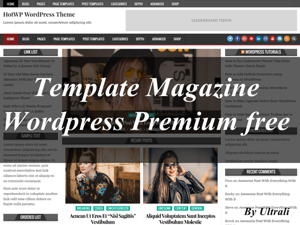 Template Magazine Wordpress Premium free