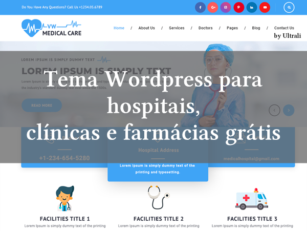 Tema Wordpress para hospitais