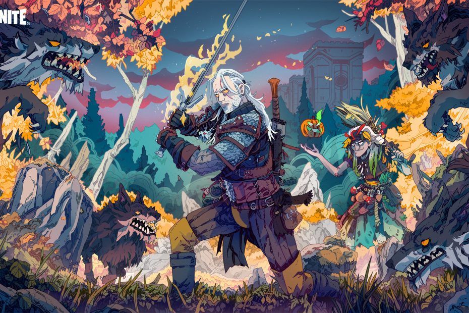 Geralt de Rivia Battle Royale do Fortnite
